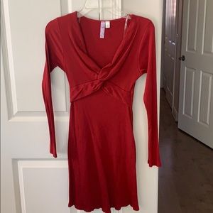 Long sleeve red dress